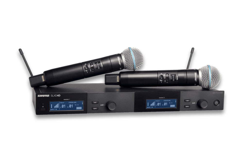 Dömlobeatz: Shure-Übertragungssystem SLXD24D mit zwei Profi-Mikrofonen